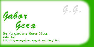 gabor gera business card